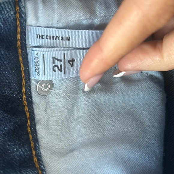 LOFT The Curvy Slim Size 4 or 27 Classic Blue Denim Jeans - Picture 3 of 6